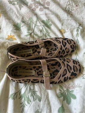 Steve Madden Leopard-Print Mary Janes in Tan and Black